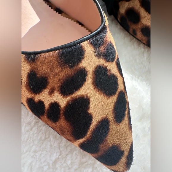 J. Crew Animal Print Slingback Flats with Large Black Bows, New, never worn! - Picture 4 of 13